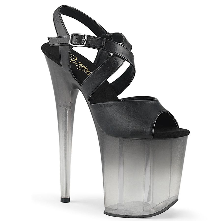 Sandales Bride Cheville Pleaser Flamingo-822T Noir Femme | XFM-9799862