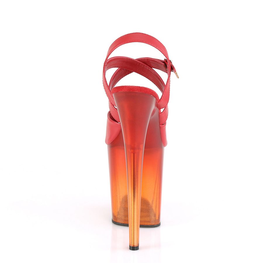 Sandales Bride Cheville Pleaser Flamingo-822T Rouge Femme | IMQ-3761487