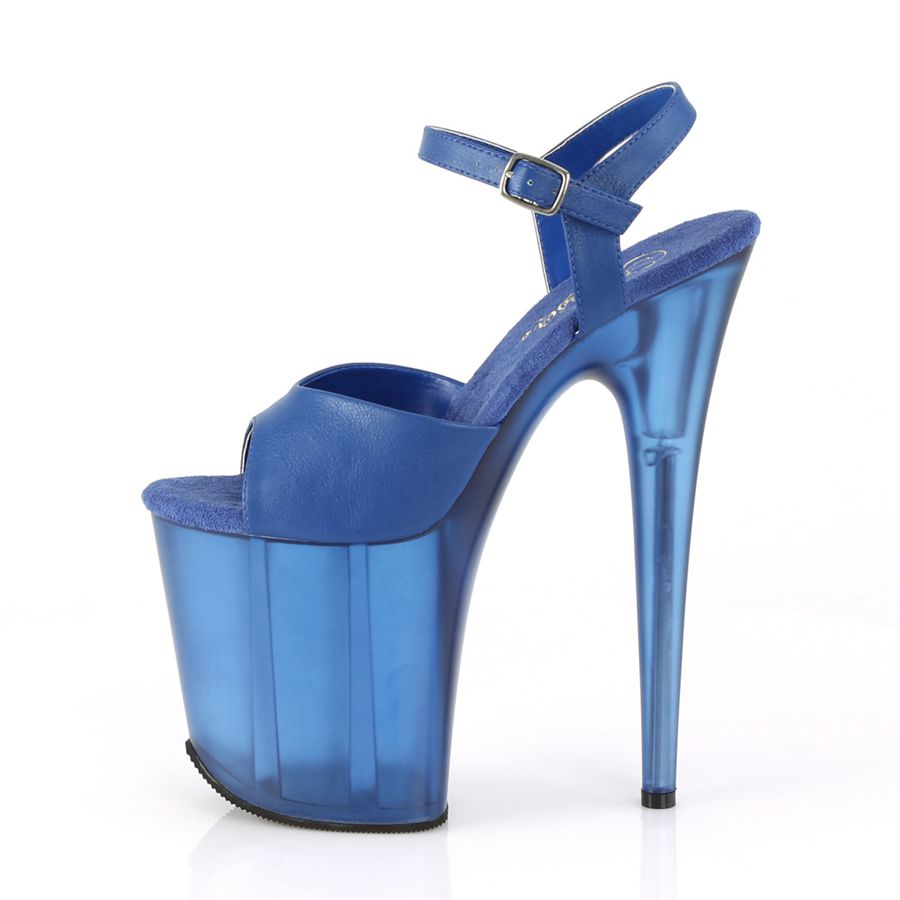 Sandales Bride Cheville Pleaser Flamingo-809T Bleu Femme | JSW-9729434