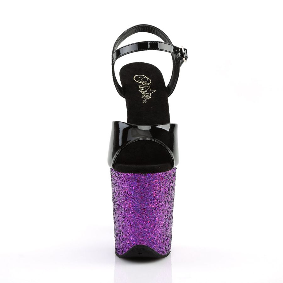 Sandales Bride Cheville Pleaser Flamingo-809LG Violette Femme | XYK-8687250