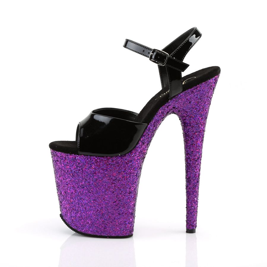 Sandales Bride Cheville Pleaser Flamingo-809LG Violette Femme | XYK-8687250