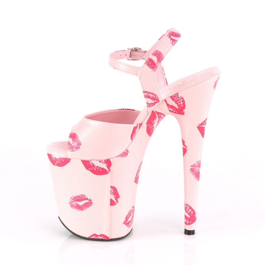 Sandales Bride Cheville Pleaser Flamingo-809KISSES Rose Femme | TOC-0172070