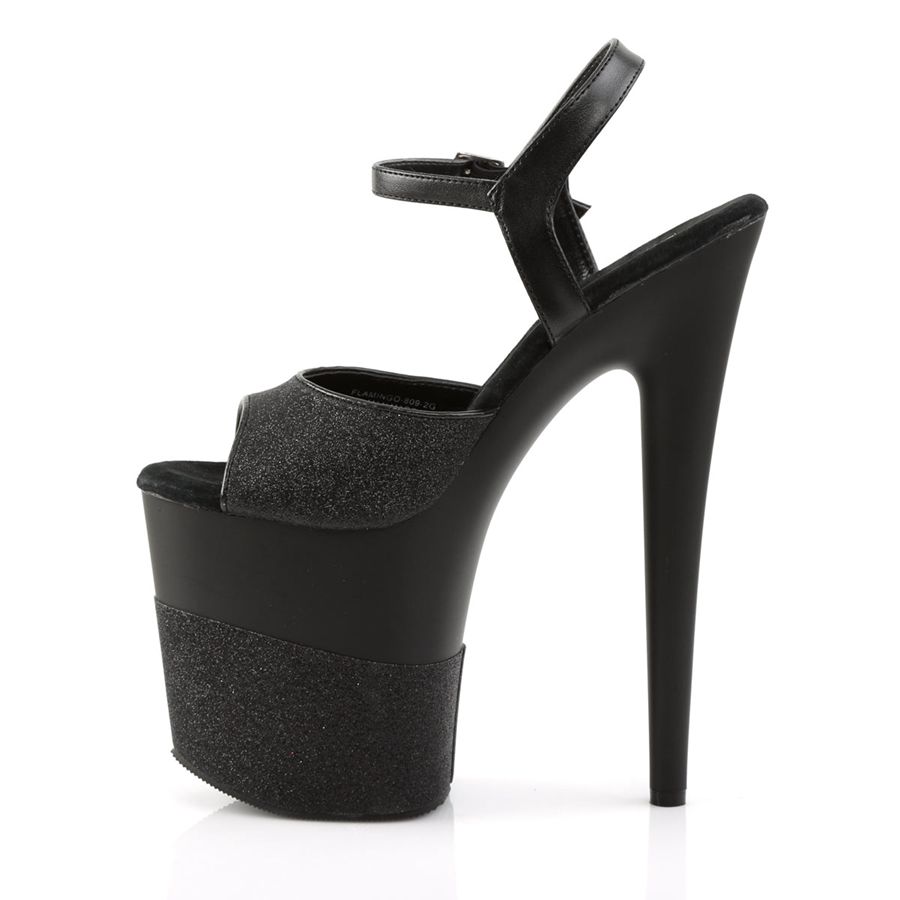 Sandales Bride Cheville Pleaser Flamingo-809-2G Noir Femme | ZNN-1776155