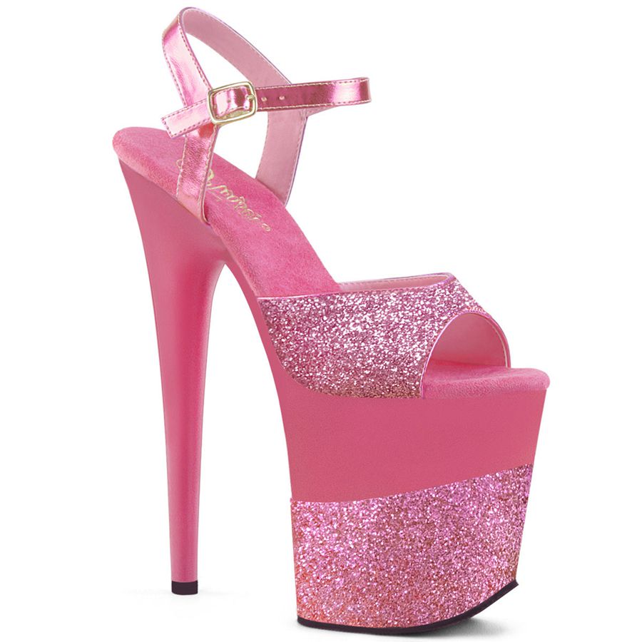 Sandales Bride Cheville Pleaser Flamingo-809-2G Rose Femme | HOP-3734726